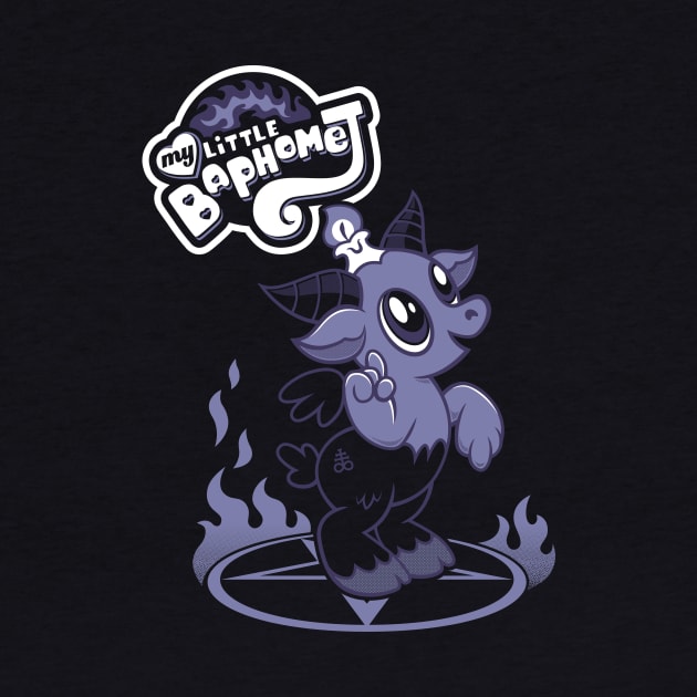 My Little Baphomet - Funny Cartoon Goat - Creepy Cute Goth by Nemons